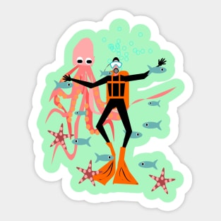 Deep Sea Diving Sticker